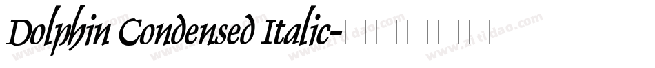 Dolphin Condensed Italic字体转换